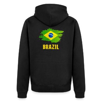 Brésil - Veste à capuche bio Premium Unisexe - noir - Dos - Nico (187cm)