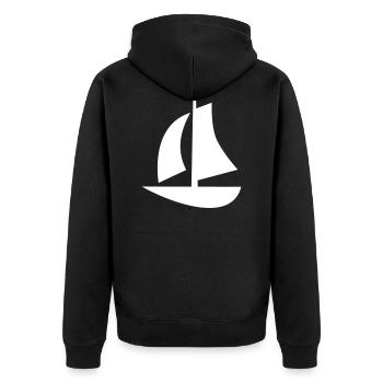 navigation à voile - Veste à capuche bio Premium Unisexe - noir - Dos - Nico (187cm)