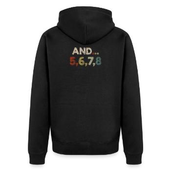 Tanzen tanz tango walzer foxtrott - Unisex Premium Bio Zip Hoodie - Schwarz - Hinten - Nico (187cm)