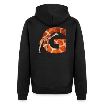 girafe g - Veste à capuche bio Premium Unisexe - noir - Dos - Nico (187cm)