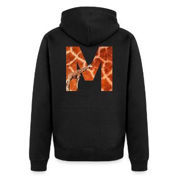 girafe m - Veste à capuche bio Premium Unisexe - noir - Dos - Nico (187cm)