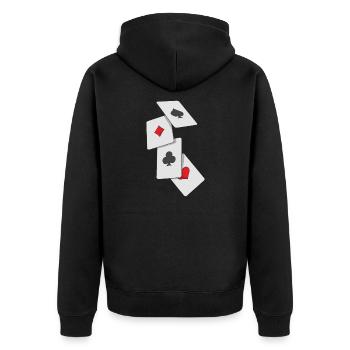 Jeu de cartes Skate Poker Double Head Ace - Veste à capuche bio Premium Unisexe - noir - Dos - Nico (187cm)