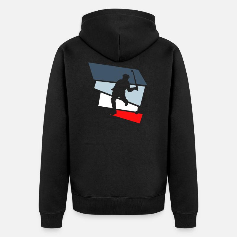 cadeau de hockey sur gazon - Veste à capuche bio Premium Unisexe - noir