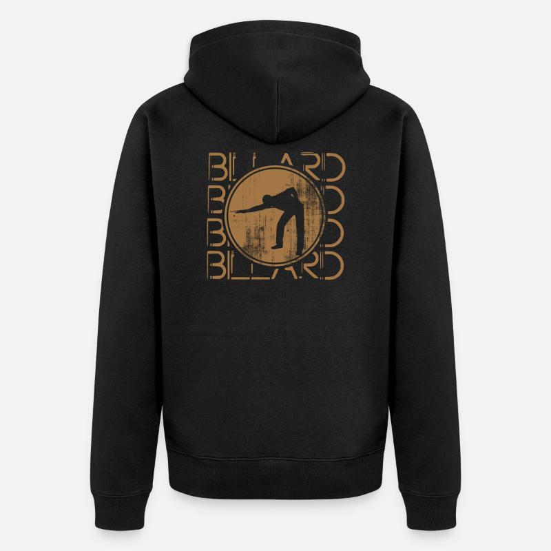 pool billard - Unisex Premium Bio Zip Hoodie - Schwarz