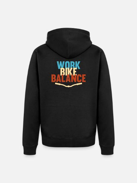 bicycle - Unisex Premium Organic Zip Hoodie - black