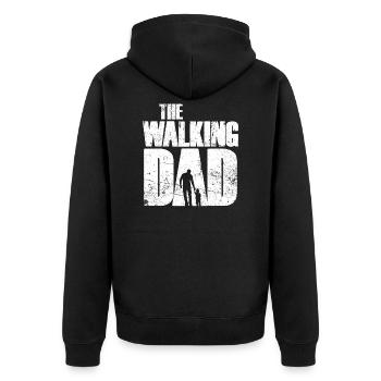 The Walking Dad Father and Son - Unisex Premium Organic Zip Hoodie - black - Back - Nico (187cm)