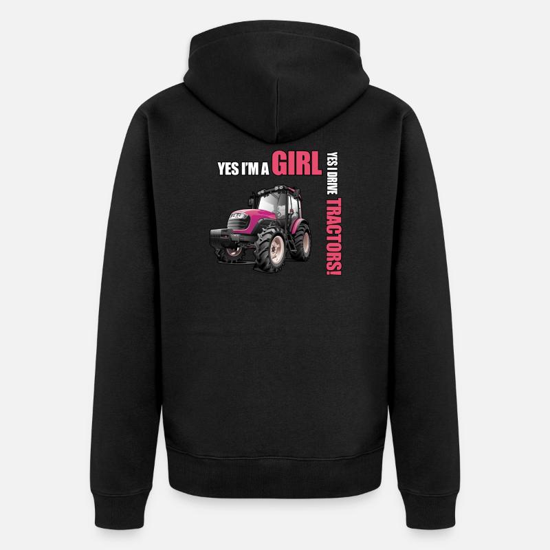 Traktor - Unisex Premium Bio Zip Hoodie - Schwarz