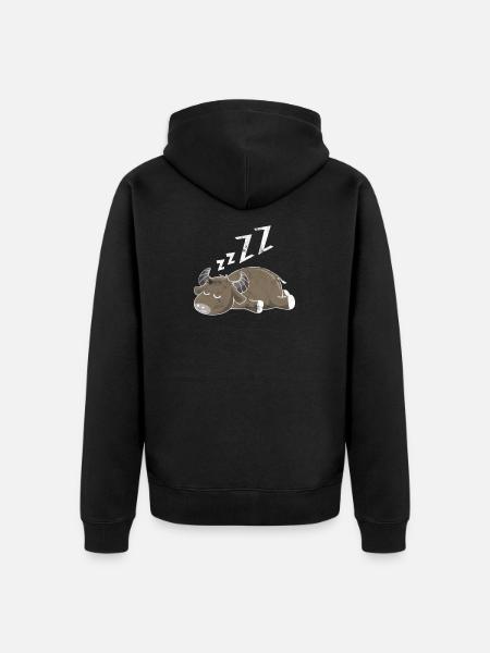 Sleeping buffalo - Unisex Premium Organic Zip Hoodie - black