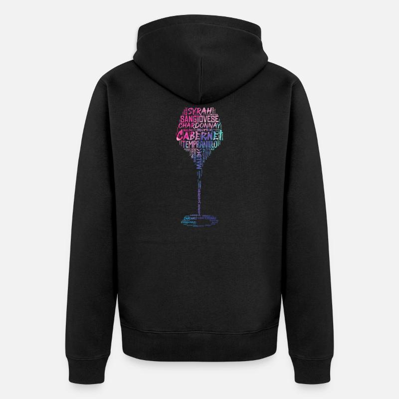 Cépages de vin - Veste à capuche bio Premium Unisexe - noir