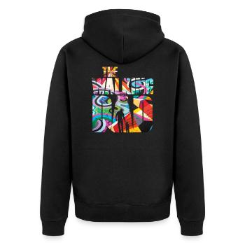 The Walking Dad Vater und Sohn - Unisex Premium Bio Zip Hoodie - Schwarz - Hinten - Nico (187cm)