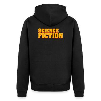Sciene fiction - Unisex Premium Bio Zip Hoodie - Schwarz - Hinten - Nico (187cm)