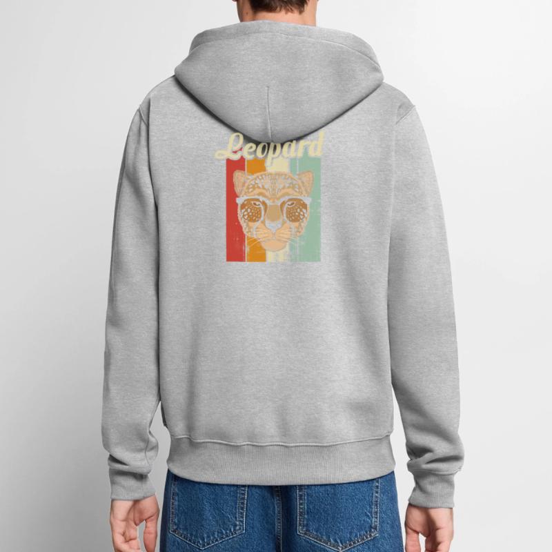 Leopard Unisex Premium Bio Zip Hoodie