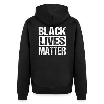 Black Lives Matter - Veste à capuche bio Premium Unisexe - noir - Dos - Nico (187cm)