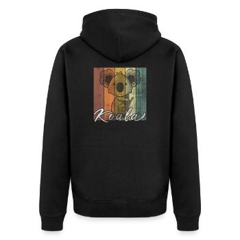 Koala bear - Unisex Premium Organic Zip Hoodie - black - Back - Nico (187cm)