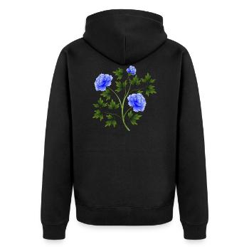 fleurs - Veste à capuche bio Premium Unisexe - noir - Dos - Nico (187cm)