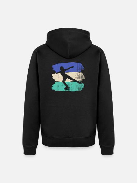 Eiskunstlauf - Unisex Premium Bio Zip Hoodie - Schwarz