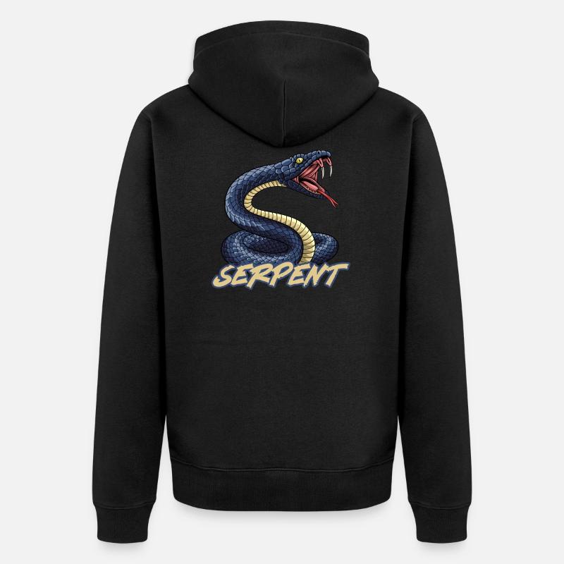 Serpent - Veste à capuche bio Premium Unisexe - noir