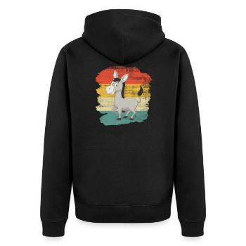 cul - Veste à capuche bio Premium Unisexe - noir - Dos - Nico (187cm)