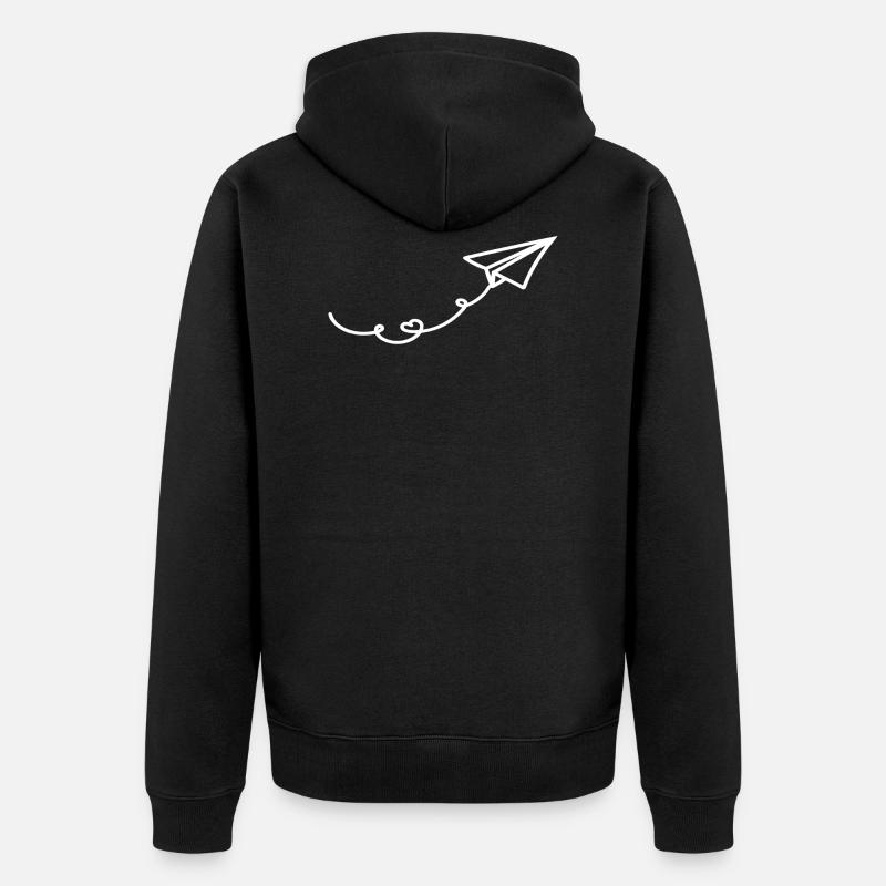 Avion Papier Avion Papier Avion - Veste à capuche bio Premium Unisexe - noir