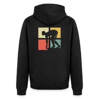 nageur - Veste à capuche bio Premium Unisexe - noir - Dos - Nico (187cm)