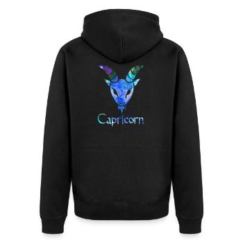 Capricorne - Veste à capuche bio Premium Unisexe - noir - Dos - Nico (187cm)