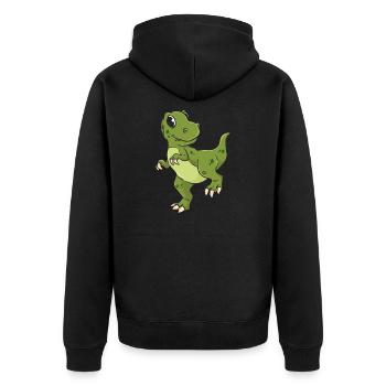 DinosaureS Dino T-Rex - Veste à capuche bio Premium Unisexe - noir - Dos - Nico (187cm)