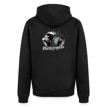 photographer - Unisex Premium Organic Zip Hoodie - black - Back - Nico (187cm)