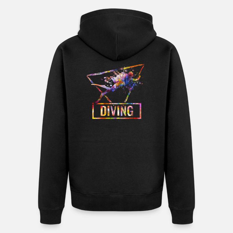 Plongée - Veste à capuche bio Premium Unisexe - noir