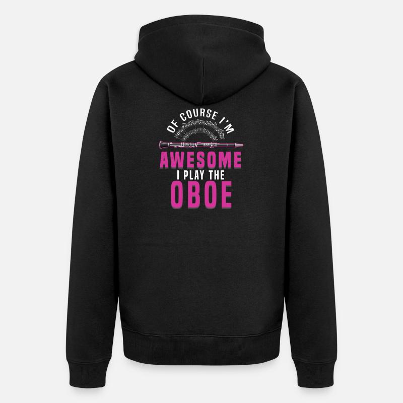 Oboe - Unisex Premium Bio Zip Hoodie - Schwarz