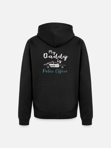 Polizeibeamter - Unisex Premium Bio Zip Hoodie - Schwarz