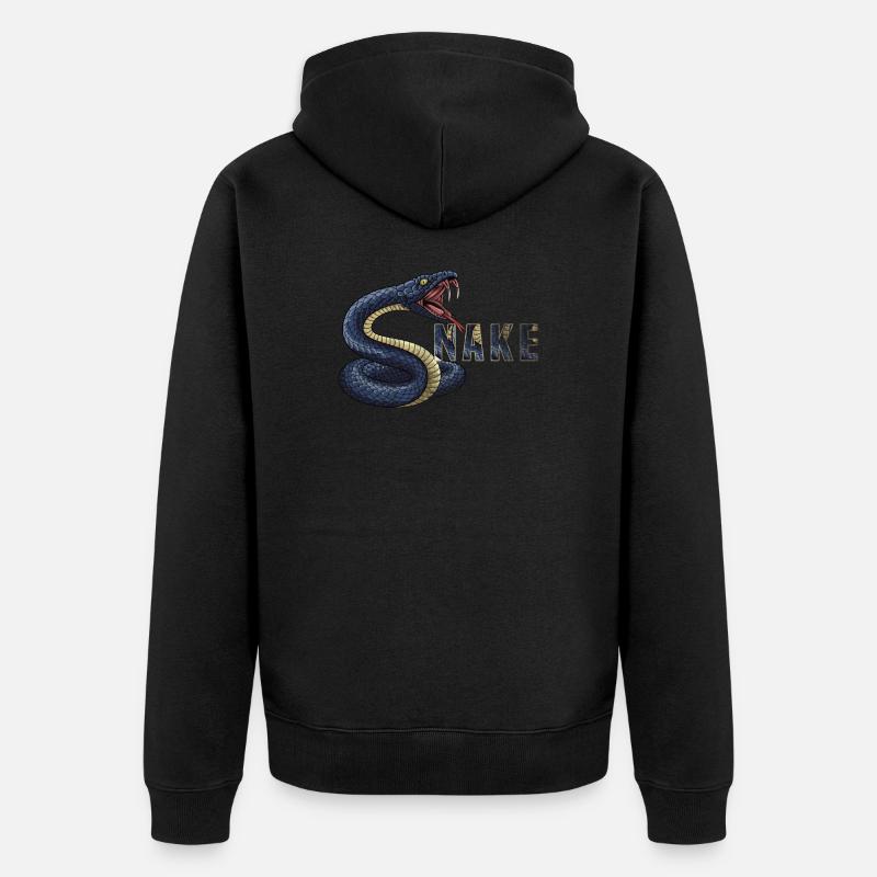 Serpent - Veste à capuche bio Premium Unisexe - noir
