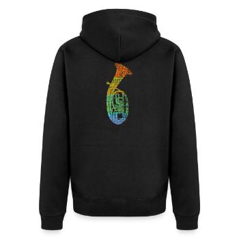 Cor ténor - Veste à capuche bio Premium Unisexe - noir - Dos - Nico (187cm)