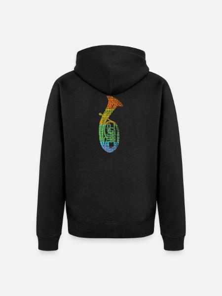 Tenor horn - Unisex Premium Organic Zip Hoodie - black
