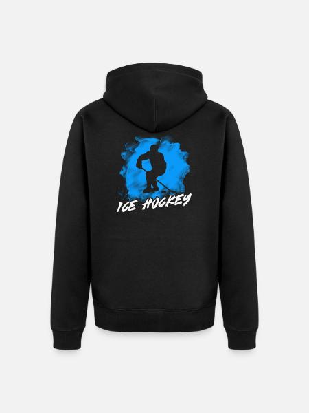 Eishockey - Unisex Premium Bio Zip Hoodie - Schwarz