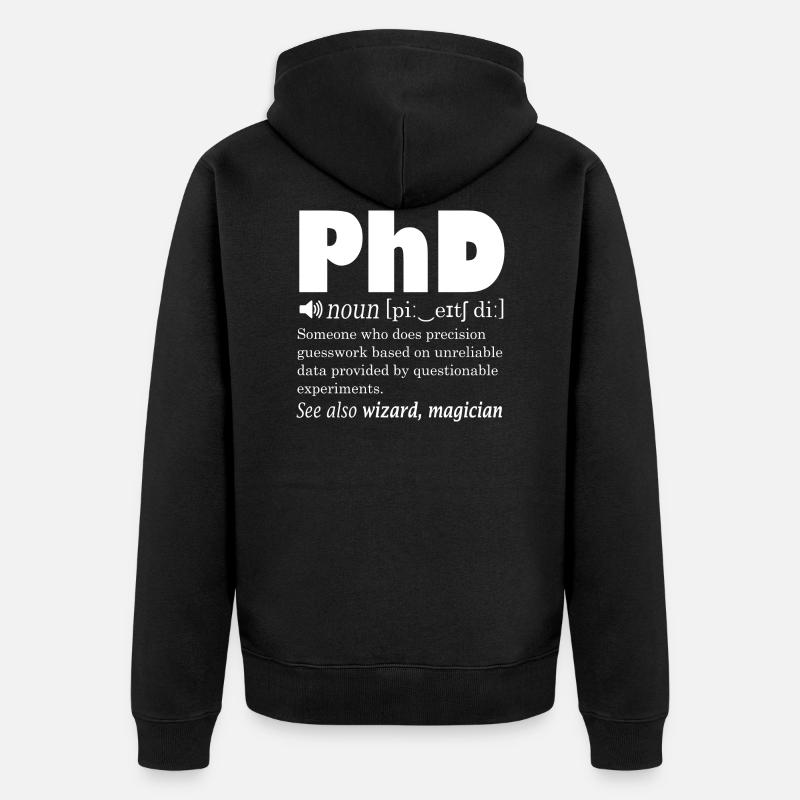 Doctorat - Veste à capuche bio Premium Unisexe - noir
