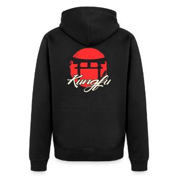Kung fu - Veste à capuche bio Premium Unisexe - noir - Dos - Nico (187cm)