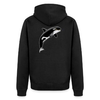 Orque épaulard espèces de baleines mammifères marins - Veste à capuche bio Premium Unisexe - noir - Dos - Nico (187cm)