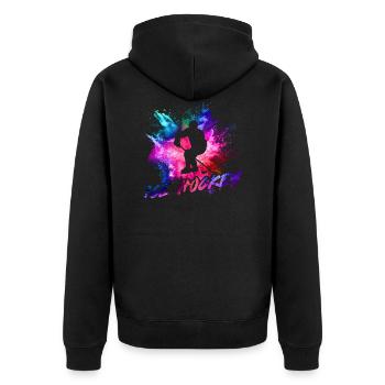 hockey sur glace - Veste à capuche bio Premium Unisexe - noir - Dos - Nico (187cm)