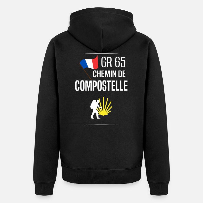 Chemin de compostelle - Veste à capuche bio Premium Unisexe - noir