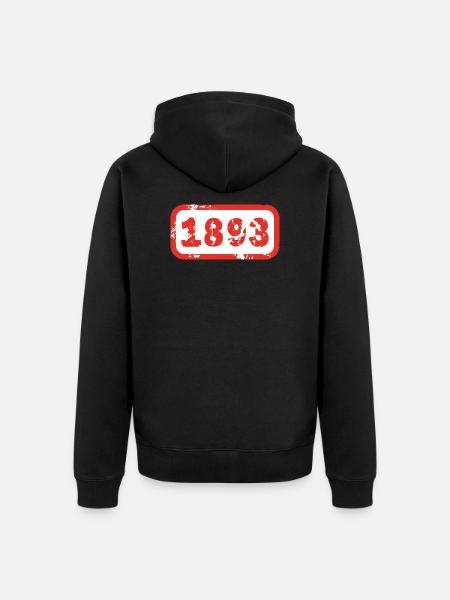 Stuttgart Schild - Unisex Premium Bio Zip Hoodie - Schwarz