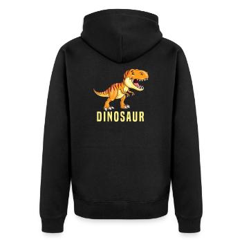dinosaure - Veste à capuche bio Premium Unisexe - noir - Dos - Nico (187cm)