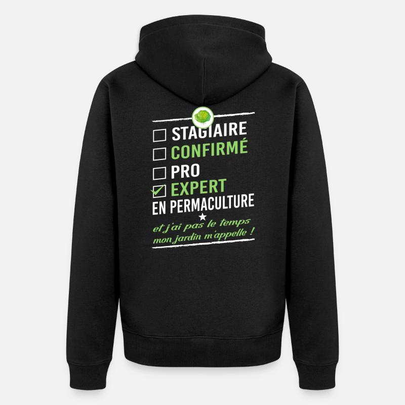 Permaculture - Veste à capuche bio Premium Unisexe - noir