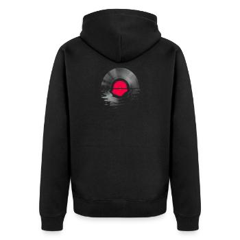 Classical music records gift - Unisex Premium Organic Zip Hoodie - black - Back - Nico (187cm)