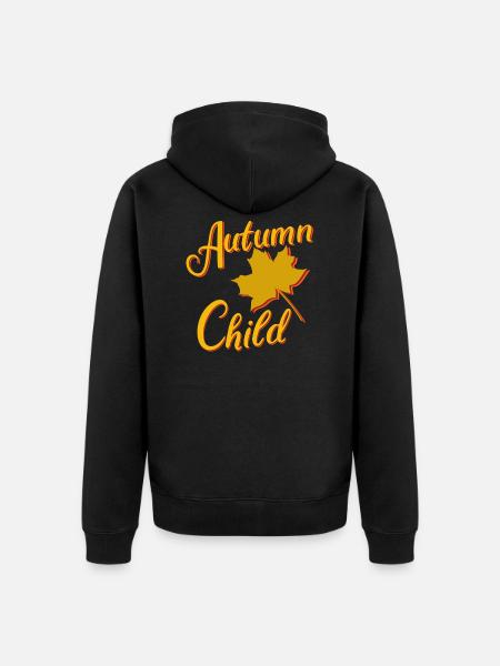 Fall child, season fall - Unisex Premium Organic Zip Hoodie - black