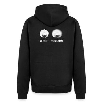 Fotograf Schaf Unschaf Fotografen Geschenk - Unisex Premium Bio Zip Hoodie - Schwarz - Hinten - Nico (187cm)