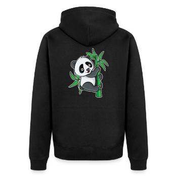 Conception mignonne de bambou de panda pour les fans de panda - Veste à capuche bio Premium Unisexe - noir - Dos - Nico (187cm)