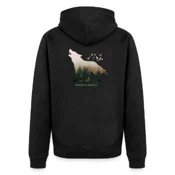 Nature conservation protection de l'environnement protection du climat cadeau - Veste à capuche bio Premium Unisexe - noir - Dos - Nico (187cm)
