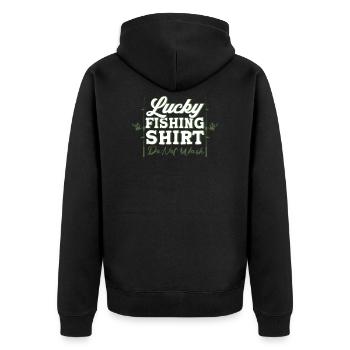 Cadeau de poisson pêcheur pêcheur pêcheur - Veste à capuche bio Premium Unisexe - noir - Dos - Nico (187cm)
