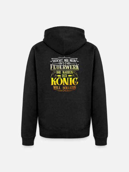 Feuerwerk Böllern Knallen Rakete Silvester Motiv - Unisex Premium Bio Zip Hoodie - Schwarz