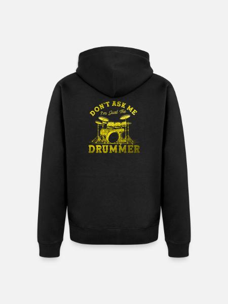 Drummer Drummer Drums Drums Gift - Unisex Premium Organic Zip Hoodie - black
